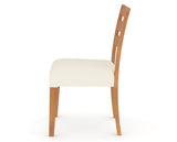 Canadel Upholstered Dining Chair 5039 in YJ Faux Leather and 01 Honey Washed, side view