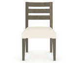 Canadel Upholstered Dining Chair 5039 in YJ Faux Leather and 08 Shadow, front view