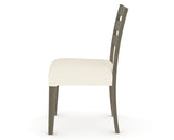 Canadel Upholstered Dining Chair 5039 in YJ Faux Leather and 08 Shadow, side view
