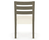 Canadel Upholstered Dining Chair 5039 in YJ Faux Leather and 08 Shadow, back view