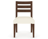 Canadel Upholstered Dining Chair 5039 in YJ Faux Leather and 19 Cognac Washed, front view