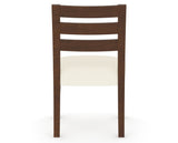 Canadel Upholstered Dining Chair 5039 in YJ Faux Leather and 19 Cognac Washed, back view
