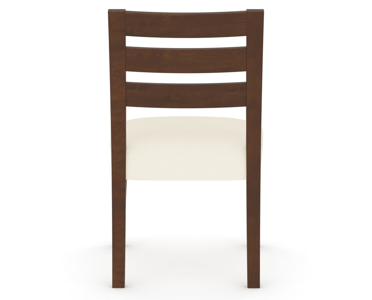 Canadel Upholstered Dining Chair 5039 in YJ Faux Leather and 19 Cognac Washed, back view