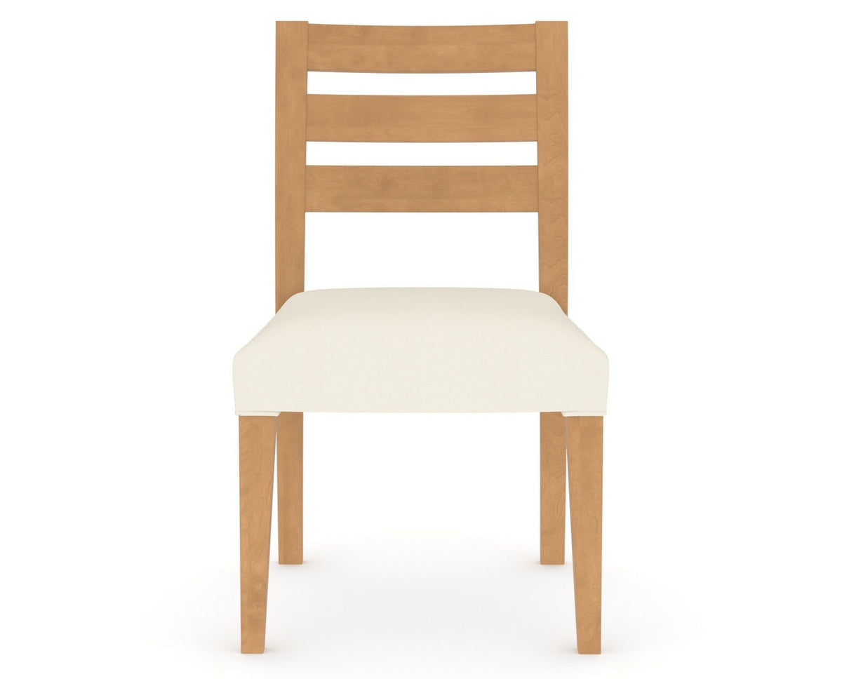 Canadel Upholstered Dining Chair 5039 in YJ Faux Leather and 20 Caramel Washed, front view