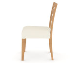 Canadel Upholstered Dining Chair 5039 in YJ Faux Leather and 20 Caramel Washed, side view