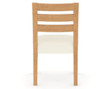 Canadel Upholstered Dining Chair 5039 in YJ Faux Leather and 20 Caramel Washed, back view