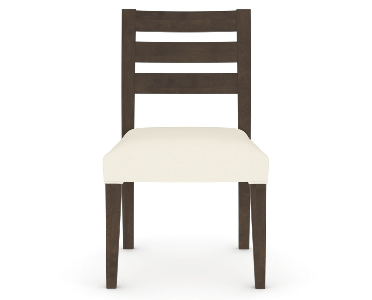 Canadel Upholstered Dining Chair 5039 in YJ Faux Leather and 29 Hazelnut Washed, front view
