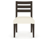 Canadel Upholstered Dining Chair 5039 in YJ Faux Leather and 59 Davy's Grey, front view