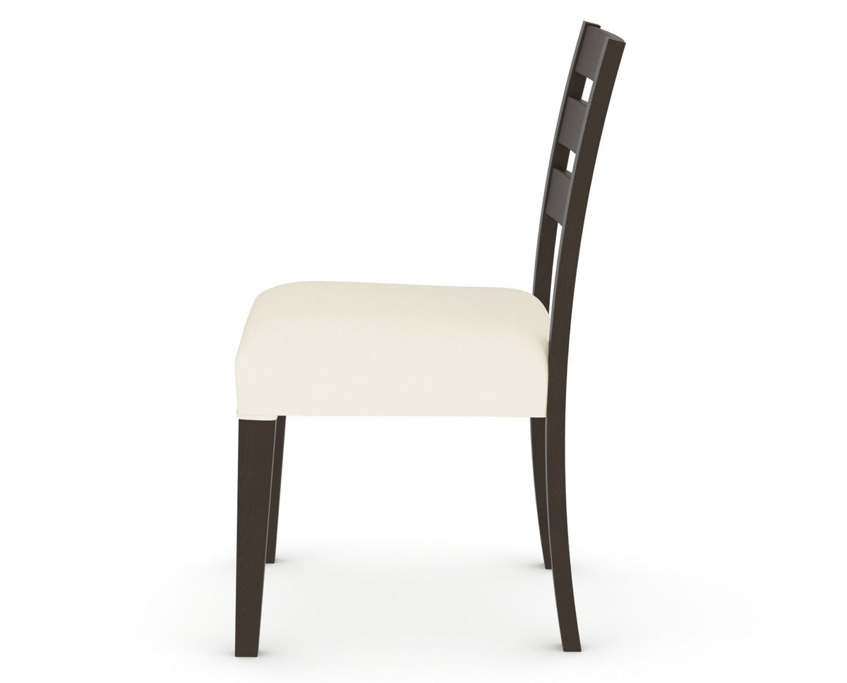 Canadel Upholstered Dining Chair 5039 in YJ Faux Leather and 59 Davy's Grey, side view