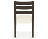 Canadel Upholstered Dining Chair 5039 in YJ Faux Leather and 59 Davy's Grey, back view