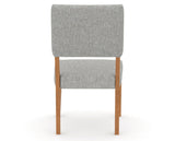 Canadel Upholstered Dining Chair 5051 in 7C Fabric and 01 Honey Washed, back view