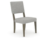 Canadel Upholstered Dining Chair 5051 in 7C Fabric and 08 Shadow, three-quarter view