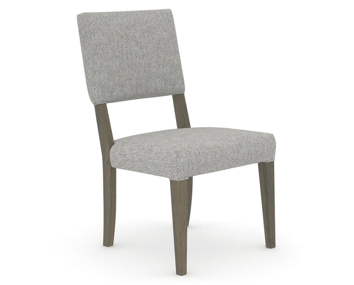 Canadel Upholstered Dining Chair 5051 in 7C Fabric and 08 Shadow, three-quarter view