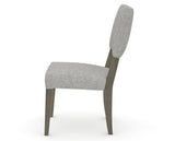 Canadel Upholstered Dining Chair 5051 in 7C Fabric and 08 Shadow, side view