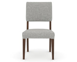 Canadel Upholstered Dining Chair 5051 in 7C Fabric and 19 Cognac Washed, front view