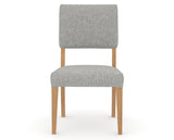 Canadel Upholstered Dining Chair 5051 in 7C Fabric and 20 Caramel Washed, front view