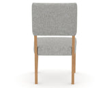 Canadel Upholstered Dining Chair 5051 in 7C Fabric and 20 Caramel Washed, back view