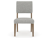 Canadel Upholstered Dining Chair 5051 in 7C Fabric and 25 Pecan Washed, front view