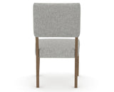 Canadel Upholstered Dining Chair 5051 in 7C Fabric and 25 Pecan Washed, back view