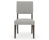 Canadel Upholstered Dining Chair 5051 in 7C Fabric and 29 Hazelnut Washed, front view
