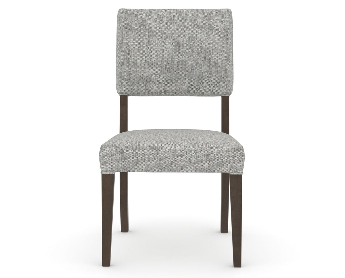 Canadel Upholstered Dining Chair 5051 in 7C Fabric and 29 Hazelnut Washed, front view