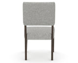 Canadel Upholstered Dining Chair 5051 in 7C Fabric and 29 Hazelnut Washed, back view