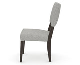 Canadel Upholstered Dining Chair 5051 in 7C Fabric and 59 Davy's Grey, side view