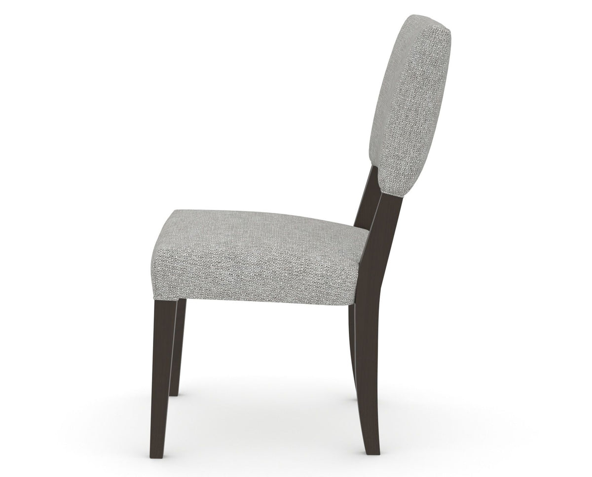 Canadel Upholstered Dining Chair 5051 in 7C Fabric and 59 Davy's Grey, side view