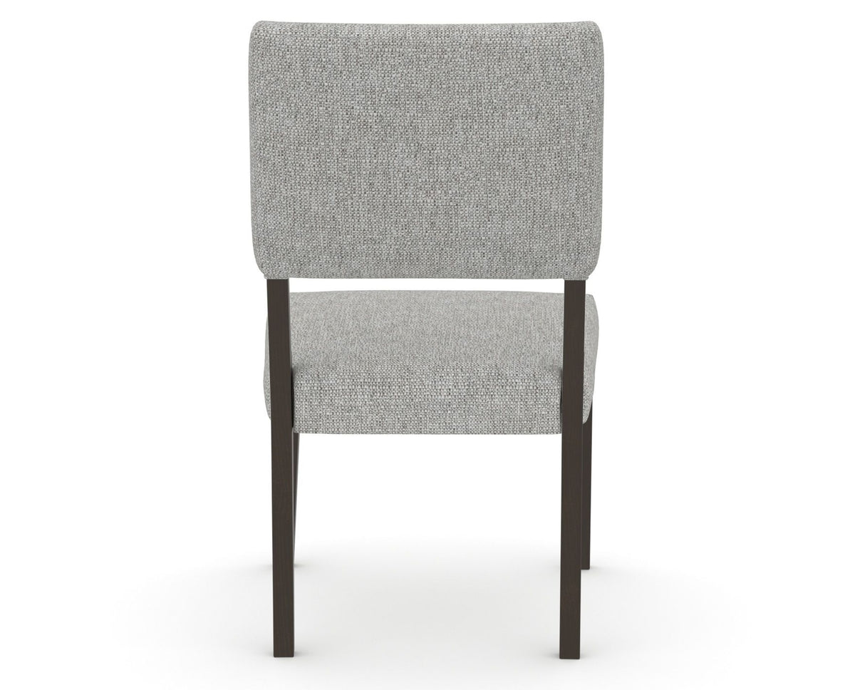 Canadel Upholstered Dining Chair 5051 in 7C Fabric and 59 Davy's Grey, back view