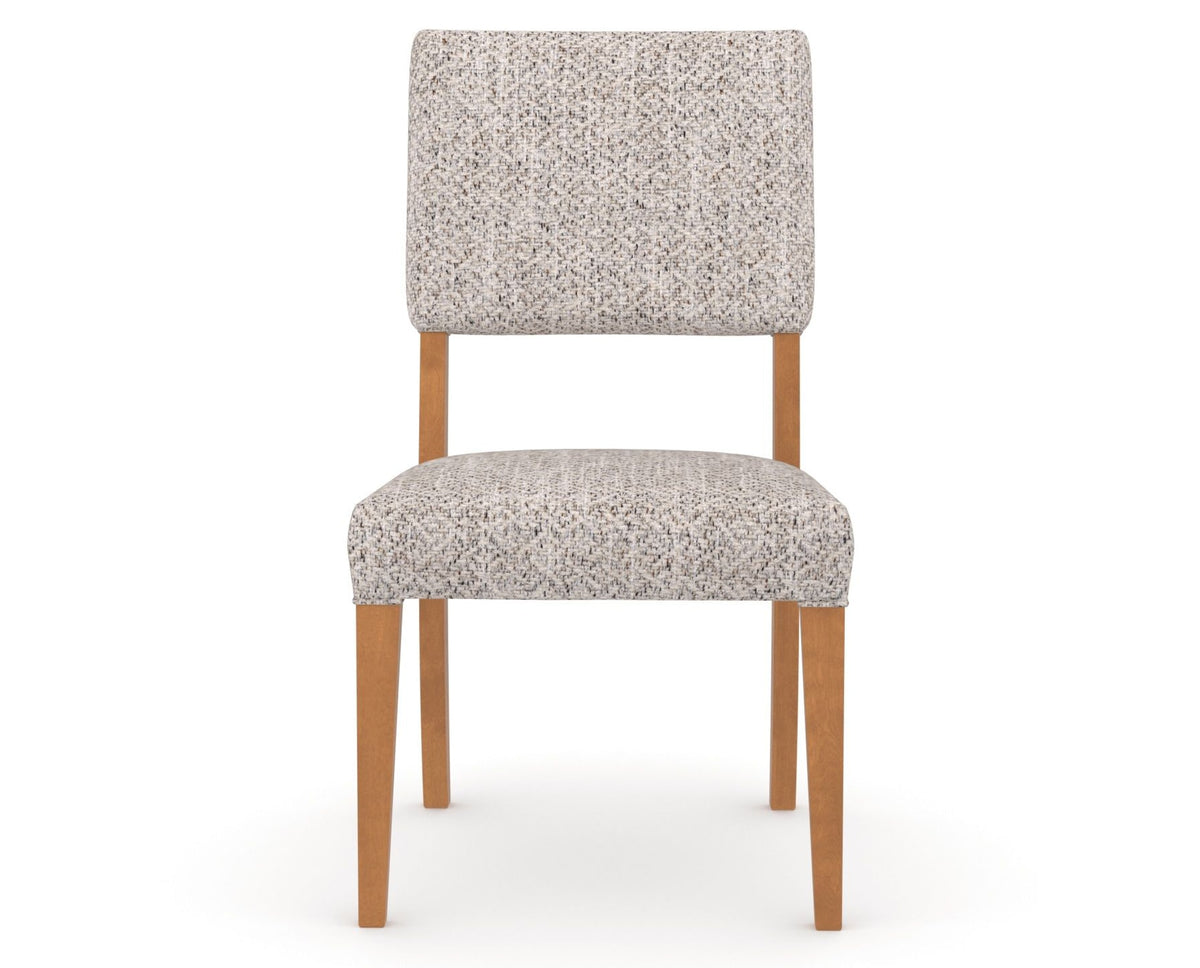 Canadel Upholstered Dining Chair 5051 in FP Crypton® and 01 Honey Washed, front view