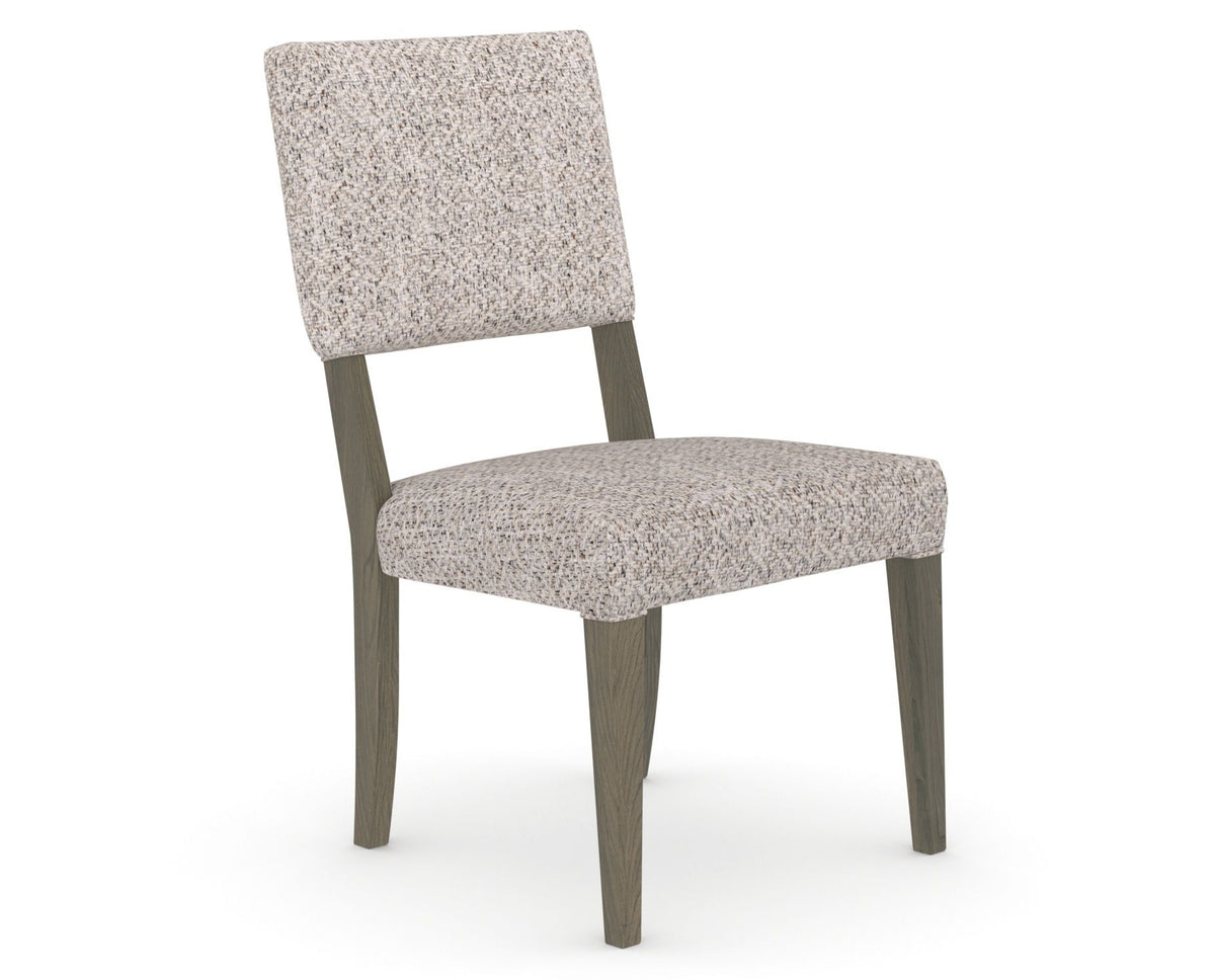 Canadel Upholstered Dining Chair 5051 in FP Crypton® and 08 Shadow, three-quarter view