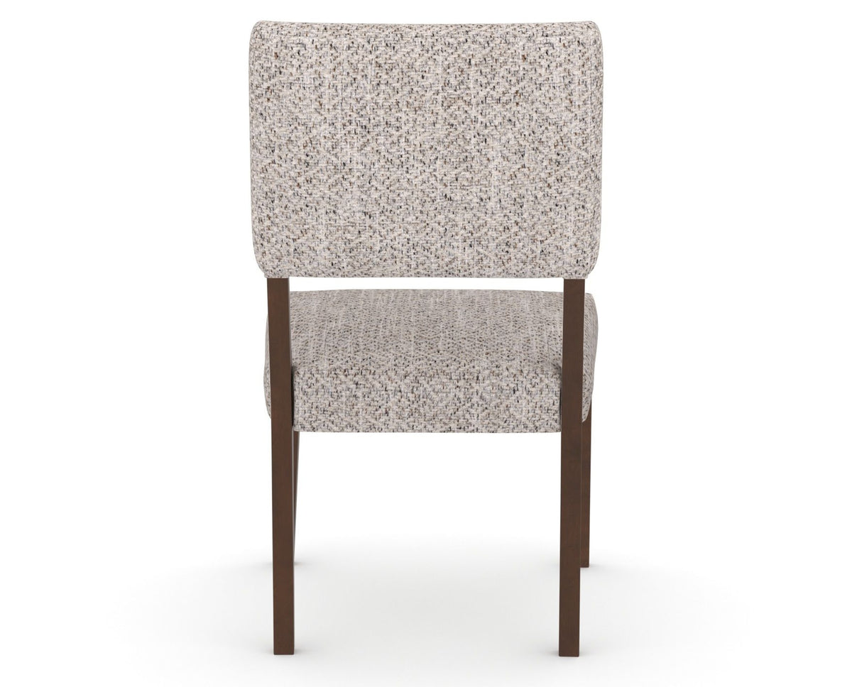 Canadel Upholstered Dining Chair 5051 in FP Crypton® and 19 Cognac Washed, back view