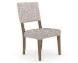 Canadel Upholstered Dining Chair 5051 in FP Crypton® and 25 Pecan Washed, three-quarter view