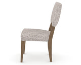 Canadel Upholstered Dining Chair 5051 in FP Crypton® and 25 Pecan Washed, side view