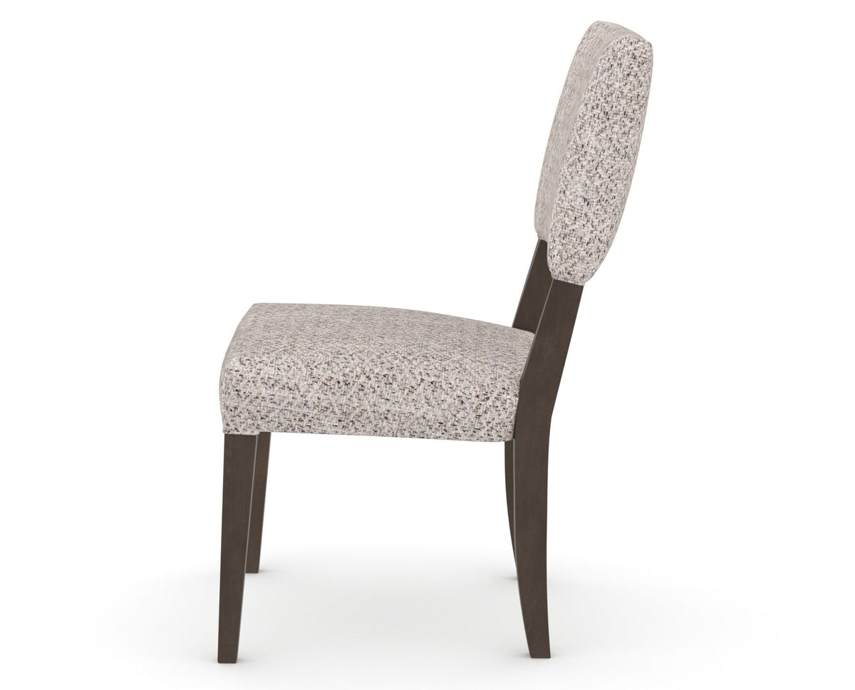 Canadel Upholstered Dining Chair 5051 in FP Crypton® and 29 Hazelnut Washed, side view