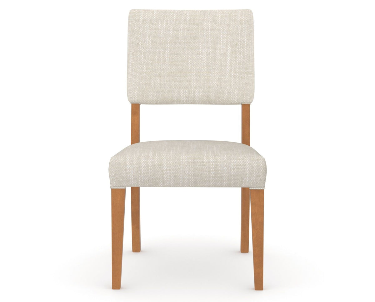 Canadel Upholstered Dining Chair 5051 in FT InsideOut® and 01 Honey Washed, front view