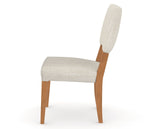 Canadel Upholstered Dining Chair 5051 in FT InsideOut® and 01 Honey Washed, side view