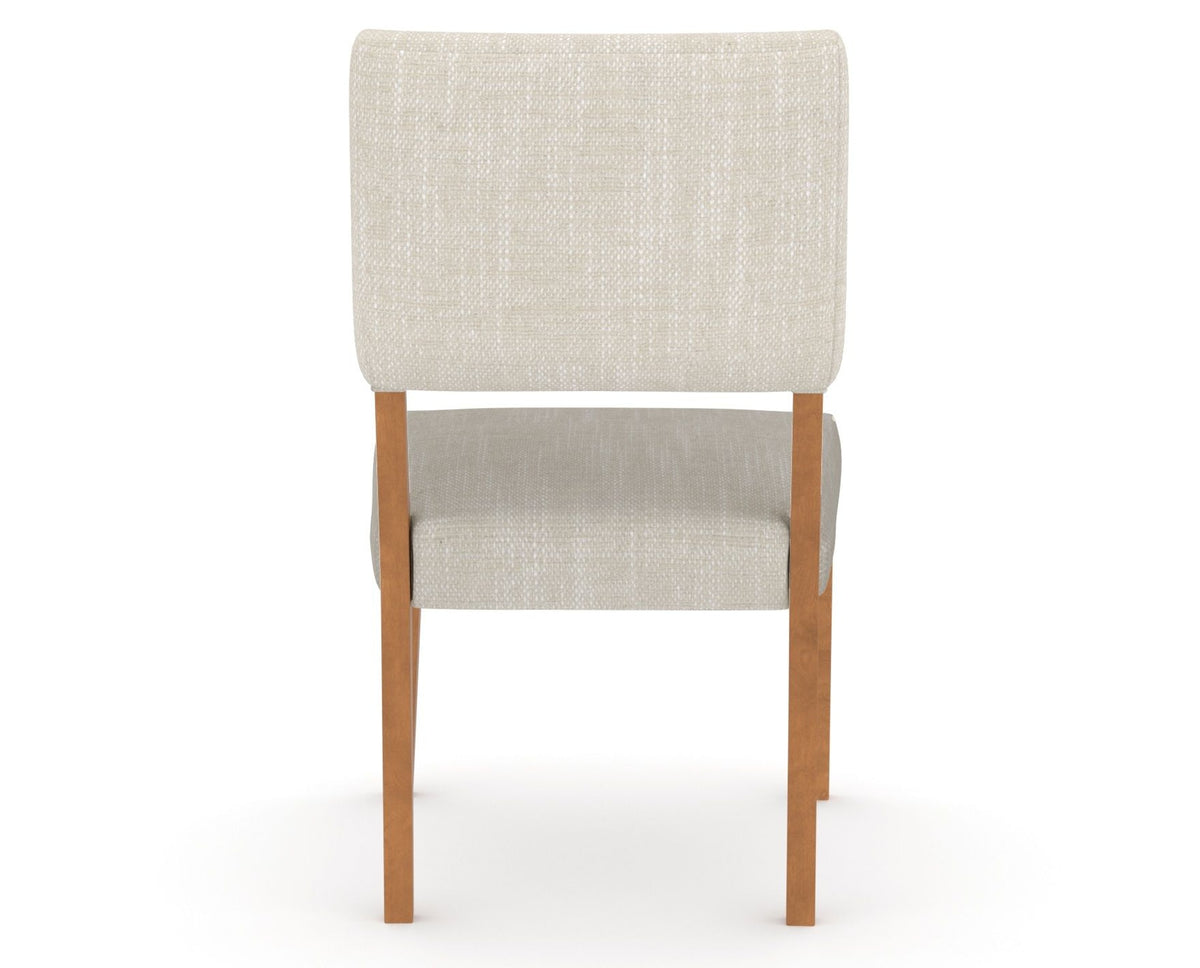 Canadel Upholstered Dining Chair 5051 in FT InsideOut® and 01 Honey Washed, back view