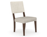 Canadel Upholstered Dining Chair 5051 in FT InsideOut® and 19 Cognac Washed, three-quarter view