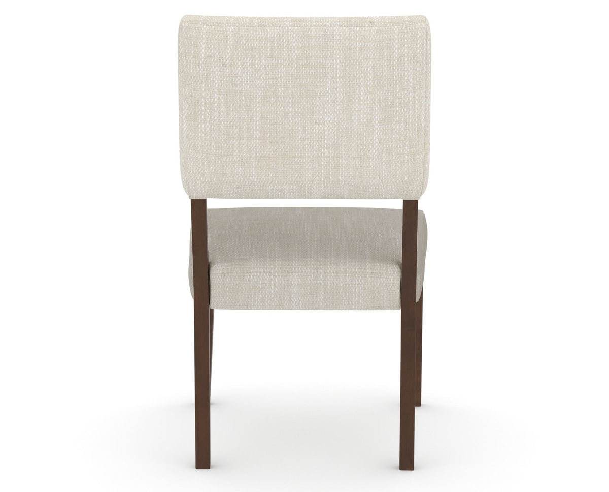 Canadel Upholstered Dining Chair 5051 in FT InsideOut® and 19 Cognac Washed, back view