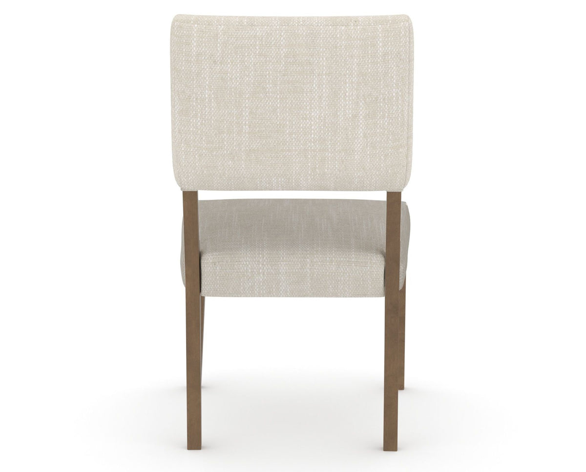 Canadel Upholstered Dining Chair 5051 in FT InsideOut® and 25 Pecan Washed, back view