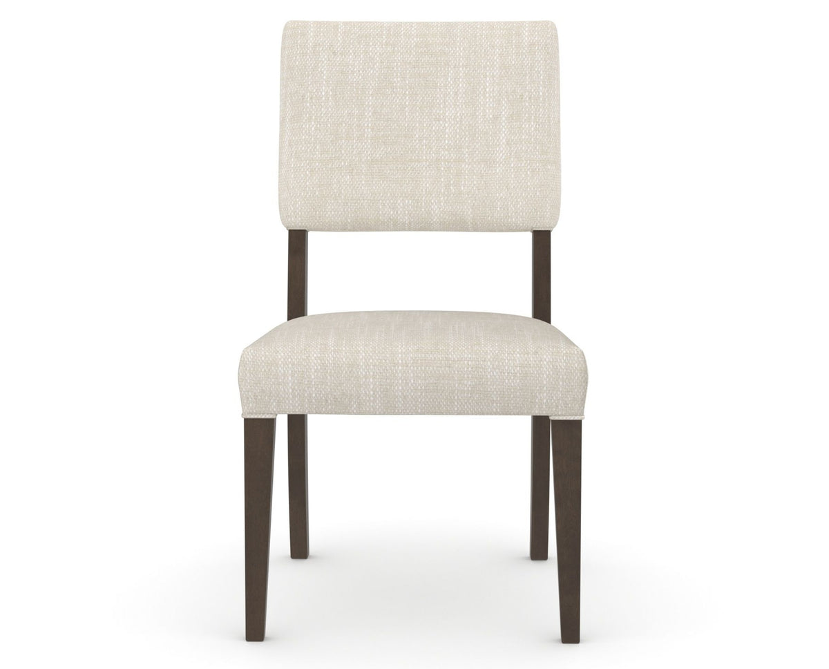 Canadel Upholstered Dining Chair 5051 in FT InsideOut® and 29 Hazelnut Washed, front view