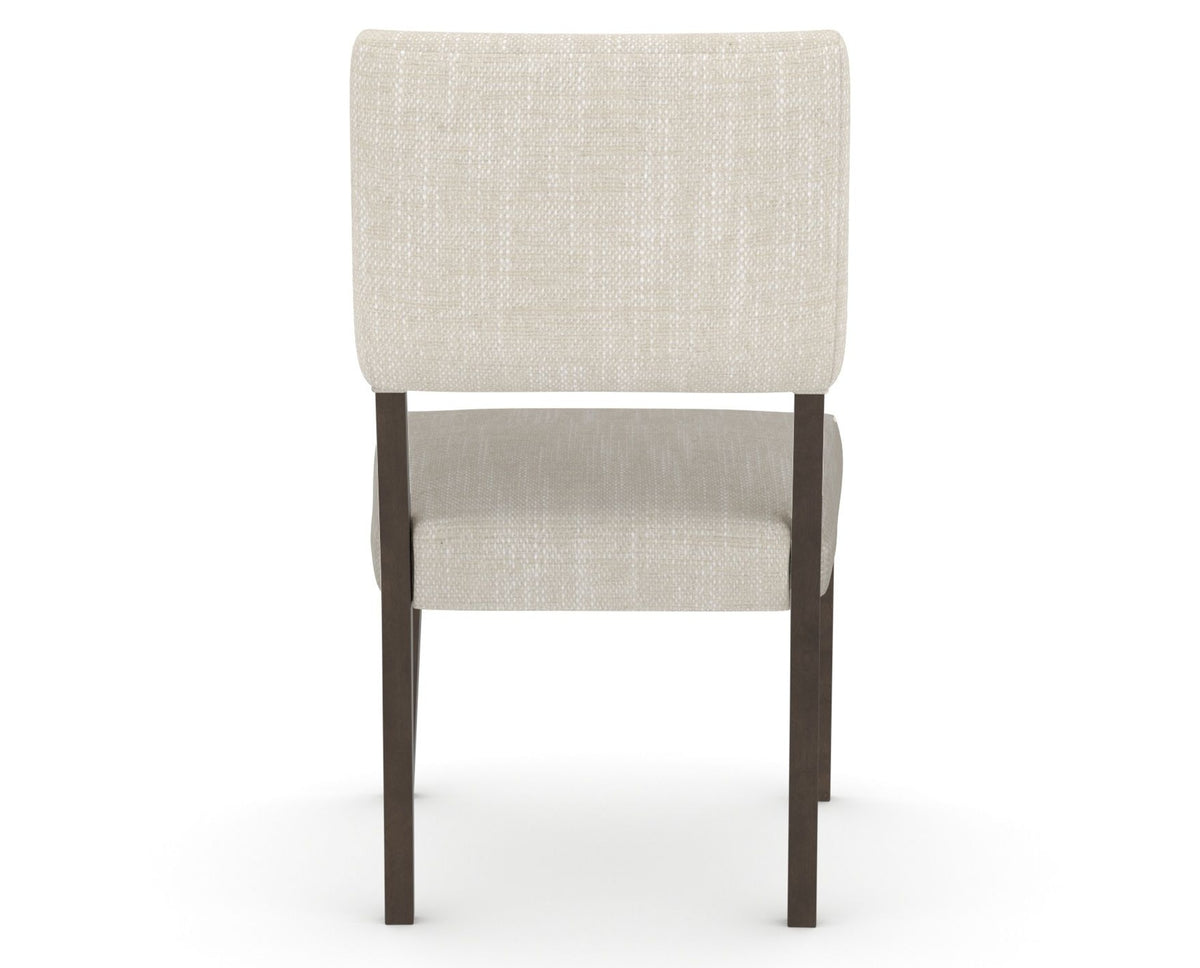 Canadel Upholstered Dining Chair 5051 in FT InsideOut® and 29 Hazelnut Washed, back view