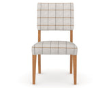 Canadel Upholstered Dining Chair 5051 in OZ Fabric and 01 Honey Washed, front view