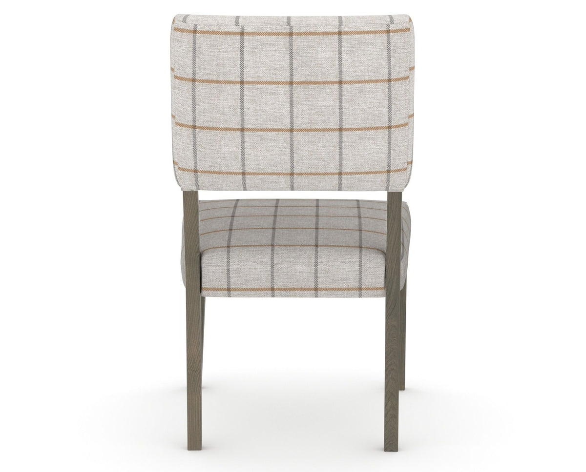 Canadel Upholstered Dining Chair 5051 in OZ Fabric and 08 Shadow, back view