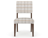 Canadel Upholstered Dining Chair 5051 in OZ Fabric and 19 Cognac Washed, front view