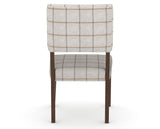 Canadel Upholstered Dining Chair 5051 in OZ Fabric and 19 Cognac Washed, back view