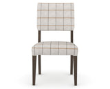 Canadel Upholstered Dining Chair 5051 in OZ Fabric and 29 Hazelnut Washed, front view