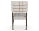 Canadel Upholstered Dining Chair 5051 in OZ Fabric and 29 Hazelnut Washed, back view