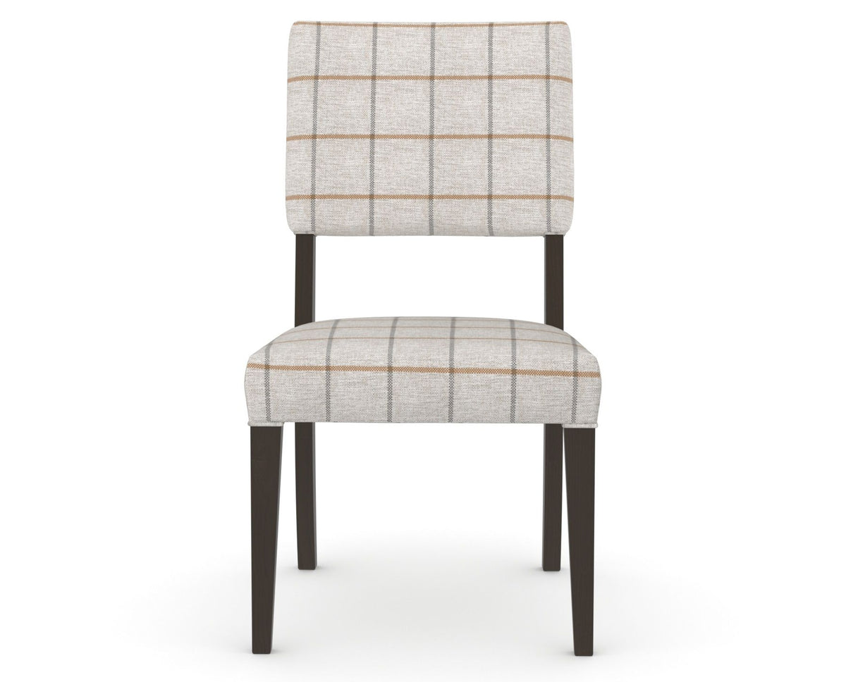 Canadel Upholstered Dining Chair 5051 in OZ Fabric and 59 Davy's Grey, front view
